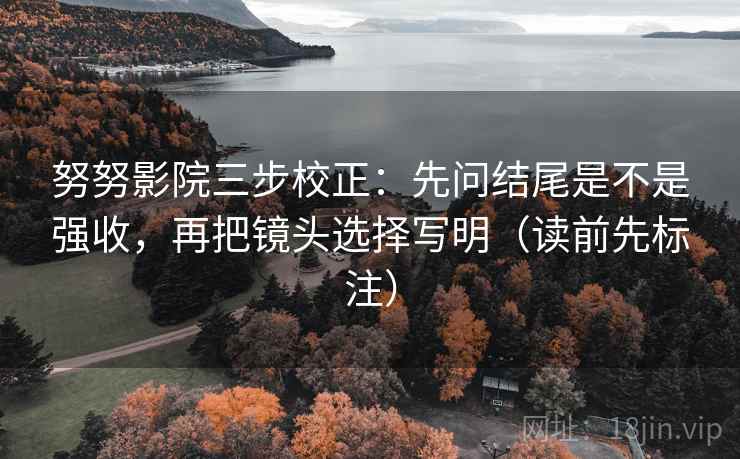 努努影院三步校正：先问结尾是不是强收，再把镜头选择写明（读前先标注）  第2张